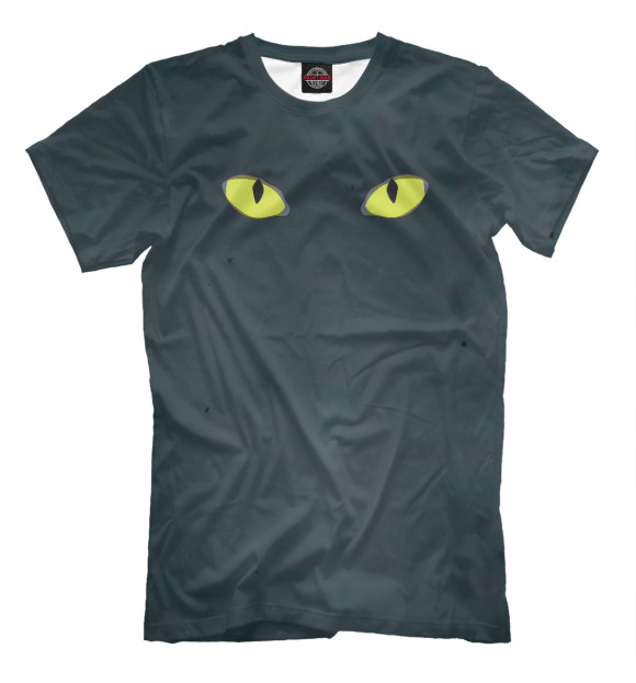 Мужская футболка с изображением Cat's Eye цвета Белый