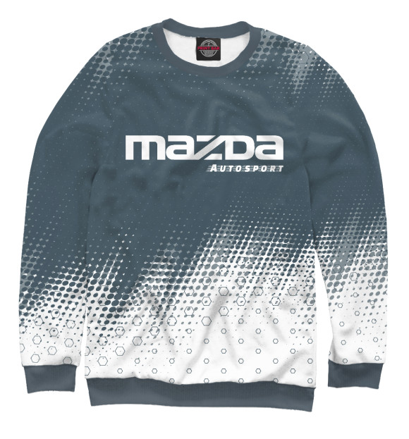 Мужской свитшот с изображением Mazda | Autosport цвета Белый