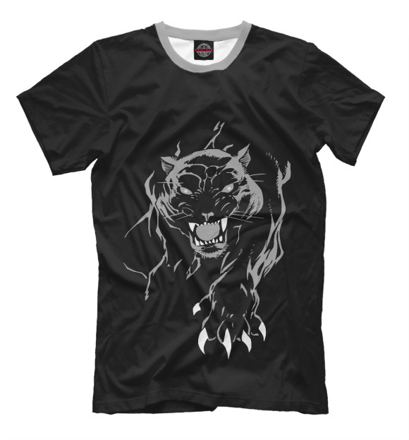 Мужская футболка с изображением Panther цвета Белый