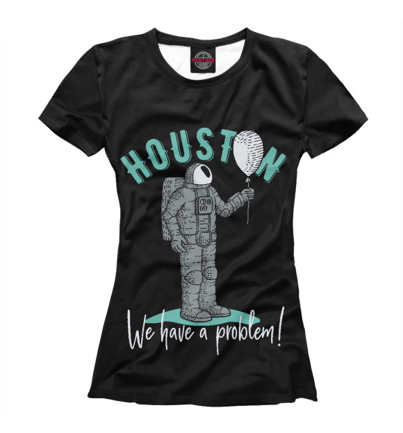 Женская футболка с изображением Houston цвета Белый
