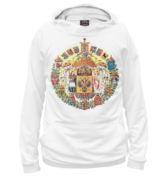 Женское худи с изображением Российская Империя цвета Белый