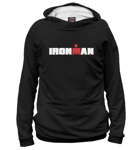 Мужское худи с изображением Ironman цвета Белый