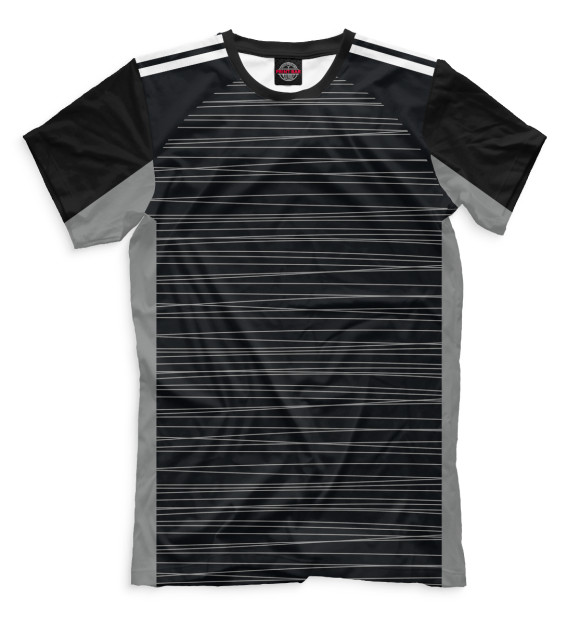 Мужская футболка с изображением Вратарская черная цвета Белый
