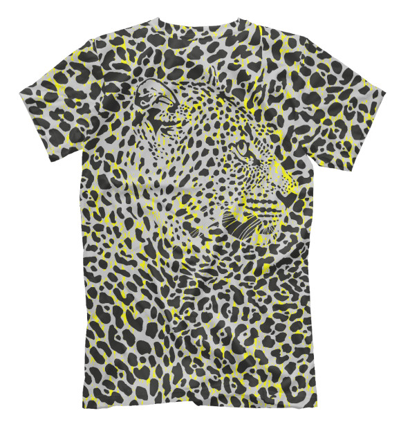 Мужская футболка с изображением Леопарды цвета Белый