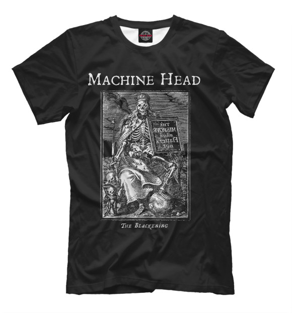 Мужская футболка с изображением Machine Head цвета Черный