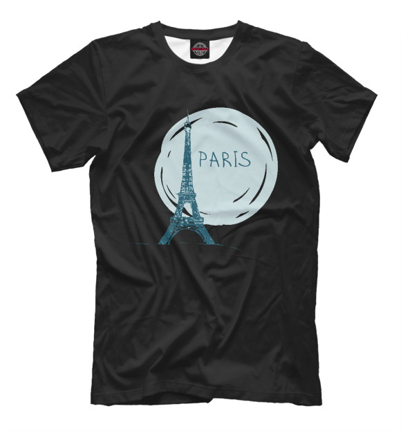 Футболка для мальчиков с изображением Париж цвета Белый