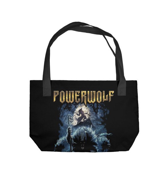 Пляжная сумка с изображением Powerwolf цвета 