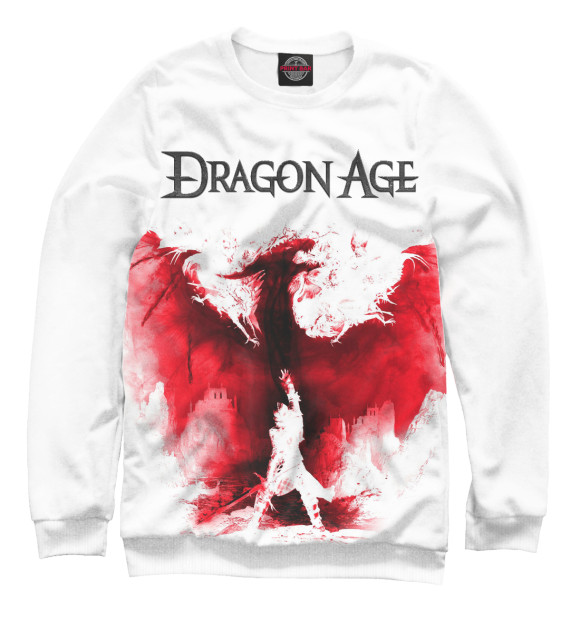 Мужской свитшот с изображением Dragon Age, цвета Белый