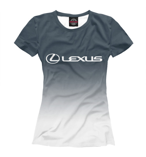 Футболка для девочек с изображением Lexus / Лексус цвета Белый