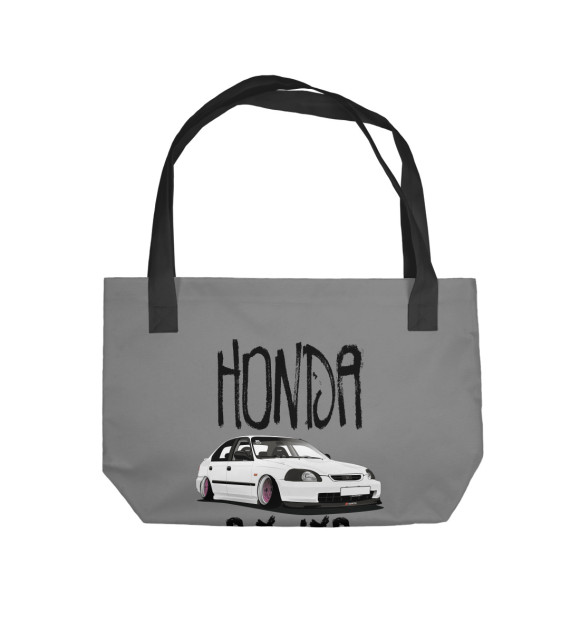 Пляжная сумка с изображением Honda Civic цвета 
