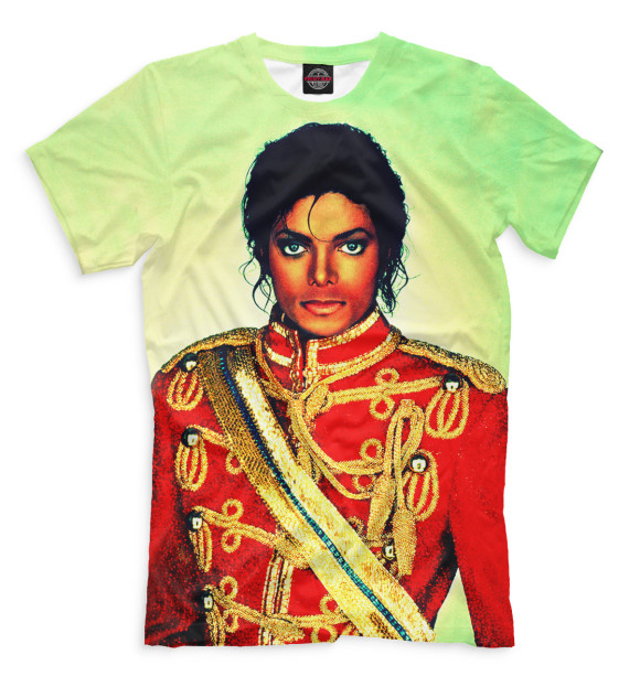 Мужская футболка с изображением Michael Jackson цвета Бежевый