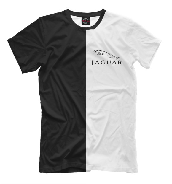 Мужская футболка с изображением Jaguar цвета Белый