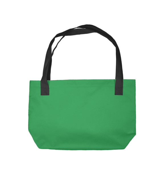 Пляжная сумка с изображением Зеленый галстук бабочка в клетку цвета 