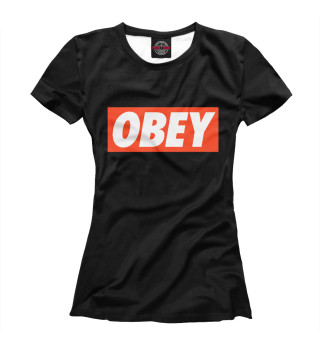 Женская футболка Obey Black