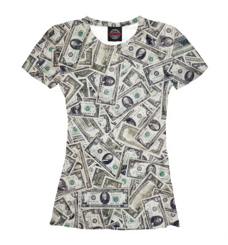 Женская футболка Доллары