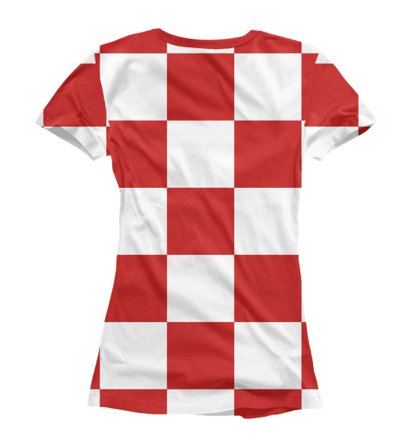 Женская футболка с изображением Сборная Хорватии 2018 цвета Белый