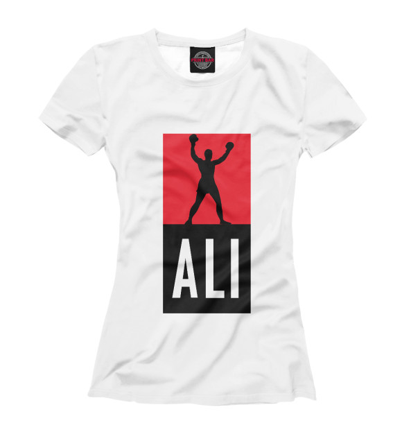 Женская футболка с изображением Muhammad Ali цвета Белый