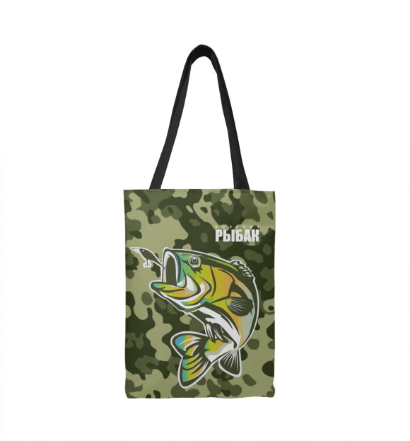 Сумка-шоппер с изображением Бывылый рыбак цвета 