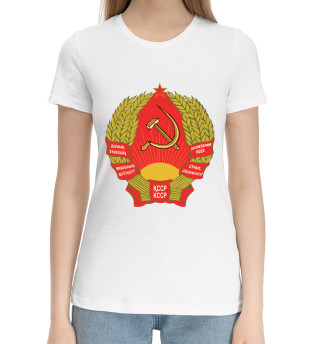 Женская хлопковая футболка Казахская ССР
