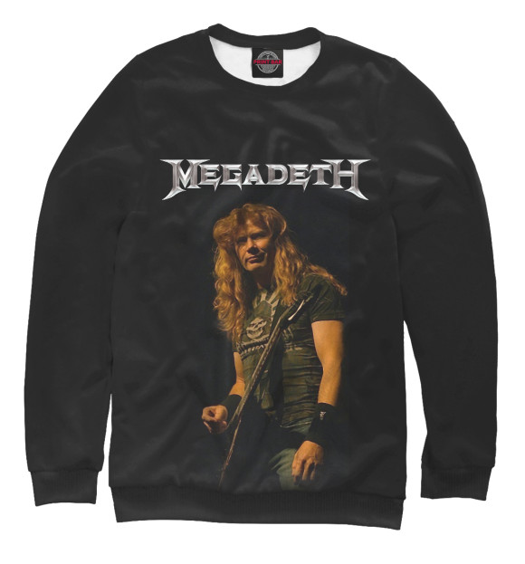 Свитшот для девочек с изображением Dave Mustaine цвета Белый