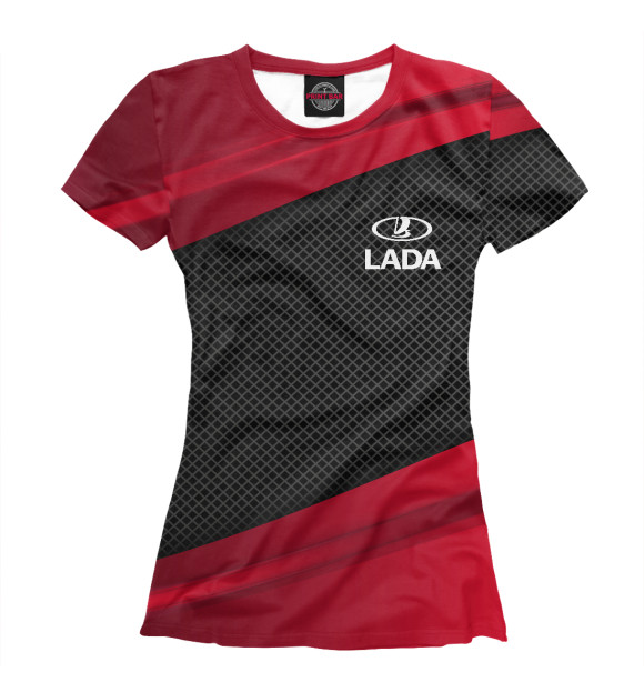Женская футболка с изображением LADA SPORT цвета Белый