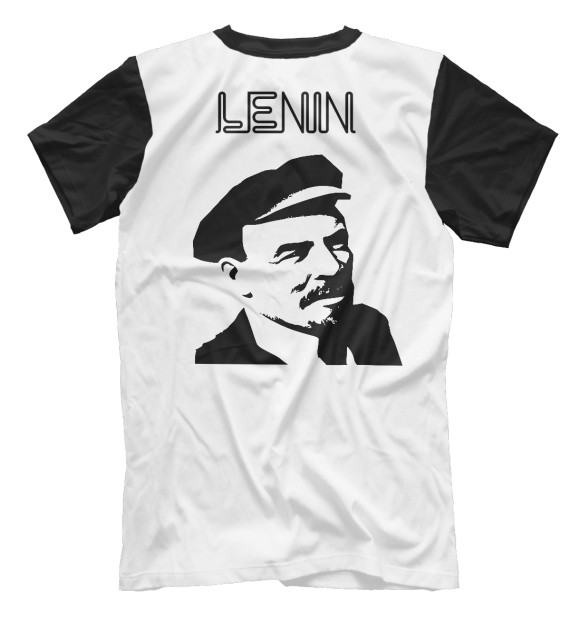 Мужская футболка с изображением LENIN цвета Белый