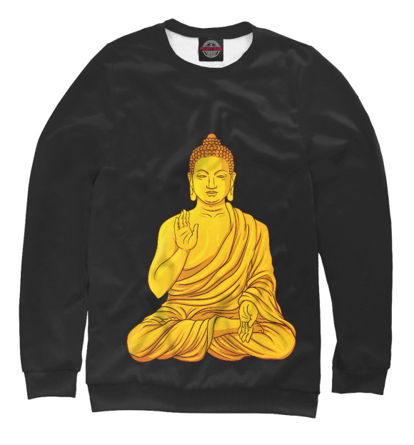 Мужской свитшот с изображением Будда цвета Белый