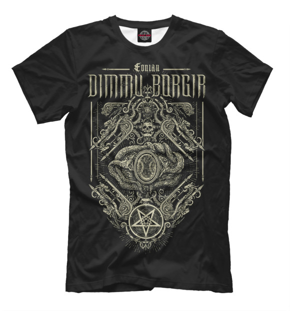 Мужская футболка с изображением Dimmu Borgir цвета Черный