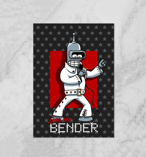 Плакат с изображением Bender Presley цвета Белый