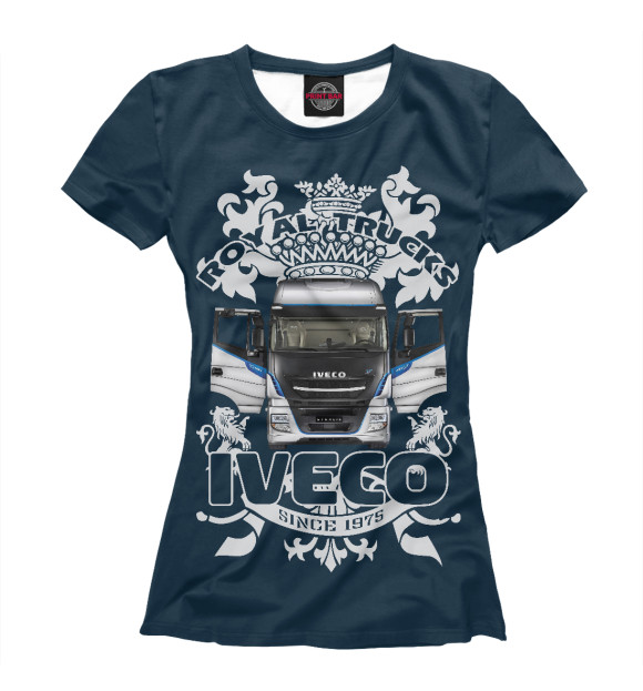 Женская футболка с изображением IVECO - королевские грузовики цвета Белый