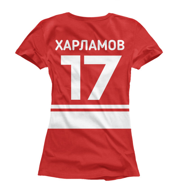 Футболка для девочек с изображением Харламов-17 цвета Белый
