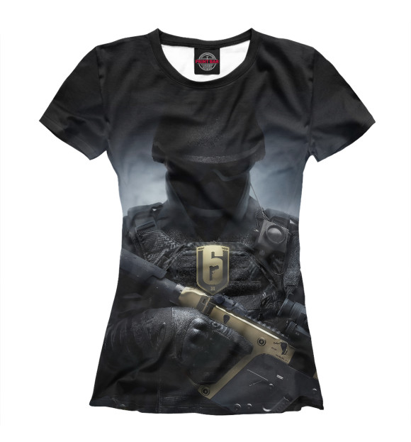 Женская футболка с изображением Tom clancys rainbow six siege цвета Белый