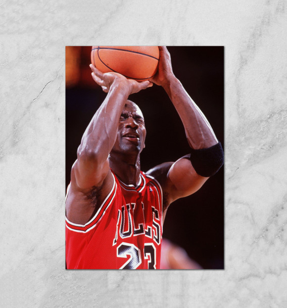 Плакат с изображением Michael Jordan цвета Белый