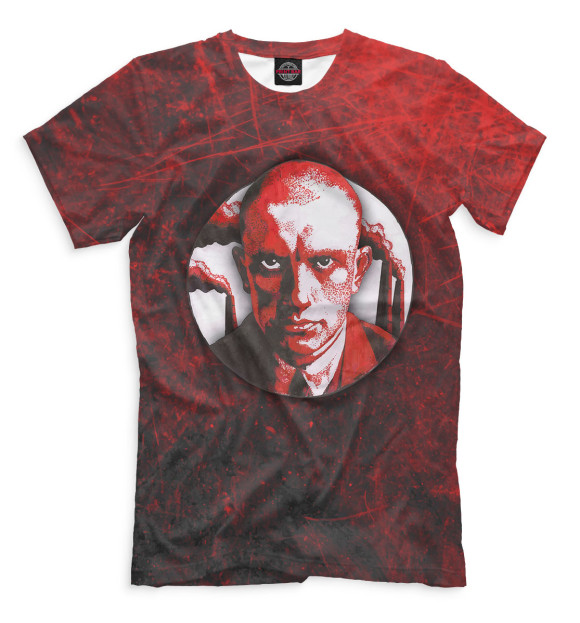 Мужская футболка с изображением Владимир Маяковский цвета Темно-бордовый