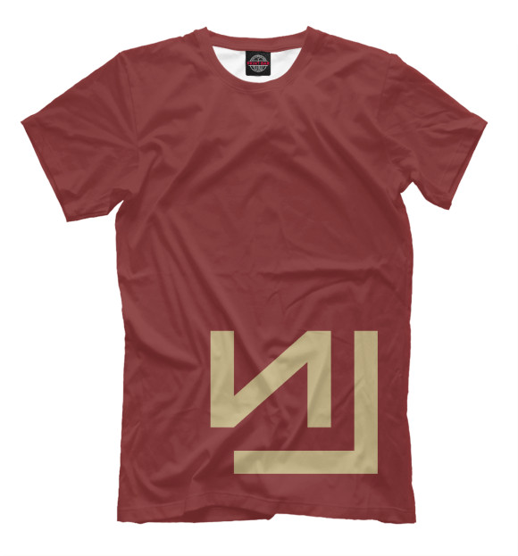 Мужская футболка с изображением Nine Inch Nails цвета Темно-бордовый