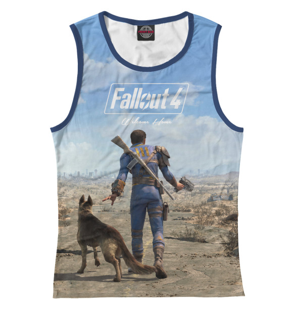 Майка для девочки с изображением Fallout 4 цвета Белый