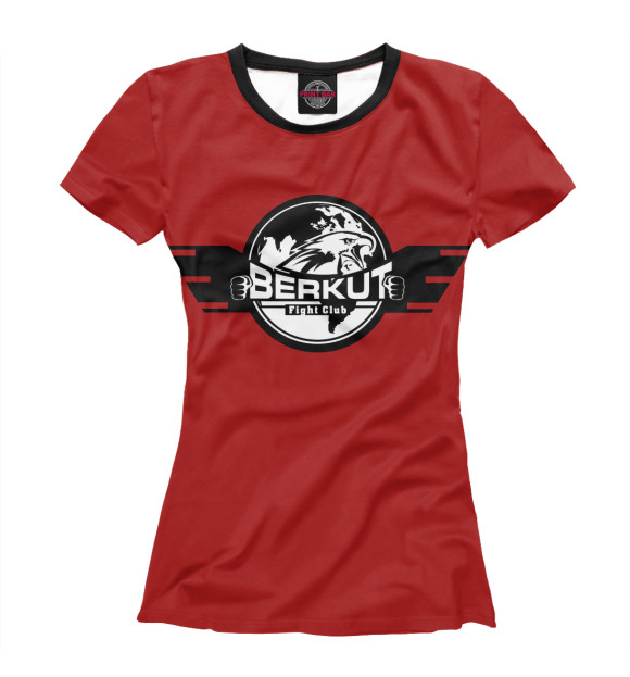 Женская футболка с изображением Berkut mma red цвета Белый