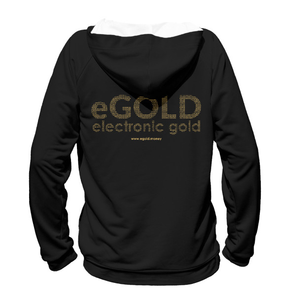 Женское худи с изображением Gold stablecoin eGOLD цвета Белый