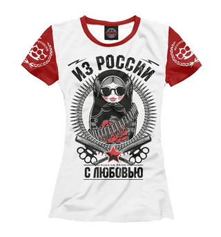 Женская футболка Славянская матрёшка / Я Русский