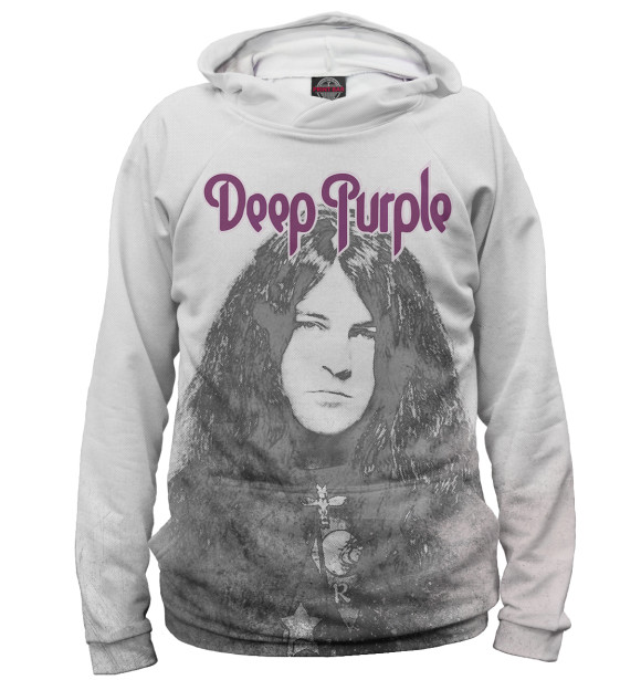 Женское худи с изображением Deep Purple цвета Белый