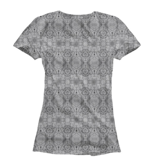 Женская футболка с изображением Серый мрамор цвета Белый