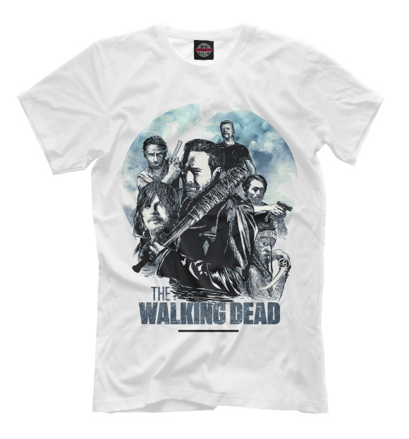 Мужская футболка с изображением The Walking Dead цвета Молочно-белый