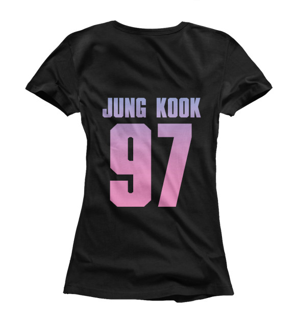 Женская футболка с изображением BTS Jung Kook цвета Белый