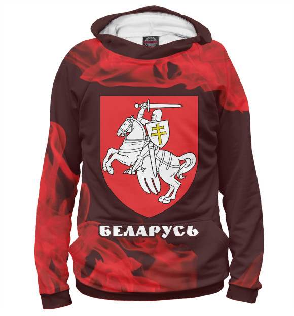 Худи для девочки с изображением Беларусь цвета Белый
