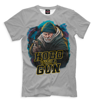 Мужская футболка Hobo with a gun