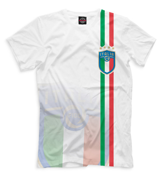 Футболка для мальчиков с изображением Сборная Италии цвета Белый