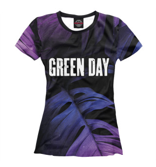 Женская футболка Green Day Neon Monstera