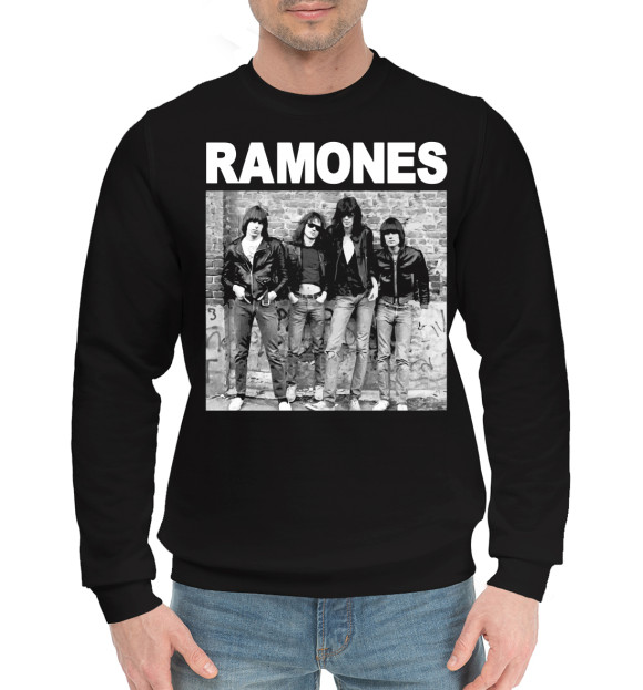 Мужской хлопковый свитшот с изображением Ramones - Ramones цвета Черный
