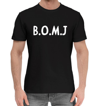 Хлопковая футболка для мальчиков B.O.M.J черный фон