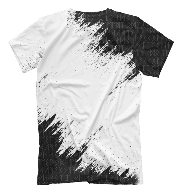 Мужская футболка с изображением Оберег Печать Велеса цвета Белый
